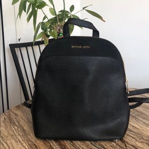 Michael Kors pebbled black backpack